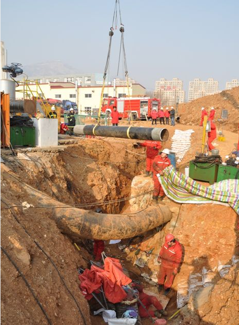 消防泵稳压泵金属软接头：新建俄油下海管线与新大线连接动火成功完成